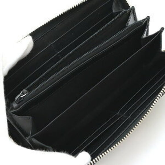 GUCCI Guccisima Long Wallet Sherry Line Black Leather - Picture 4 of 5
